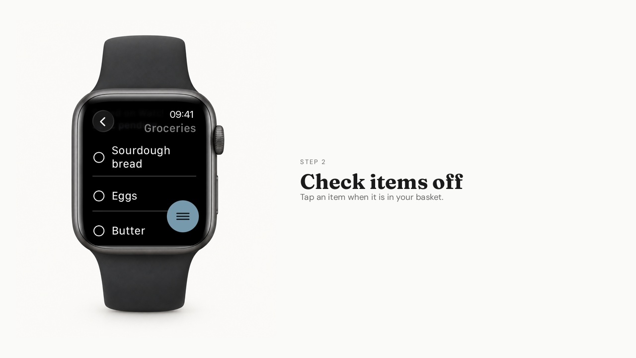 Using List on Apple Watch