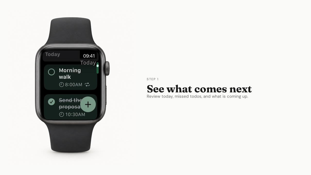 Using Todo on Apple Watch